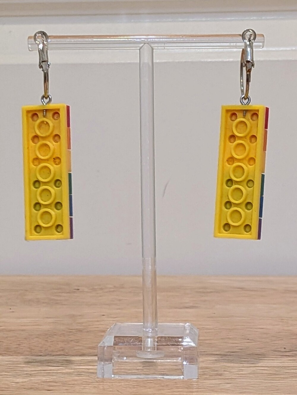 EUC Rainbow Lego LGBTQIA2S Pride Themed Dangle Earrings - Picture 5 of 7